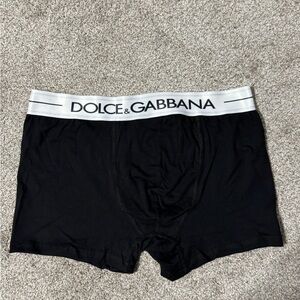 Dolce & Gabbana Black Boxer Briefs with White Waistband